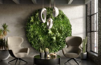 circular vertical garden green wall | Vogue & Vine - Landscape Designers Sydney