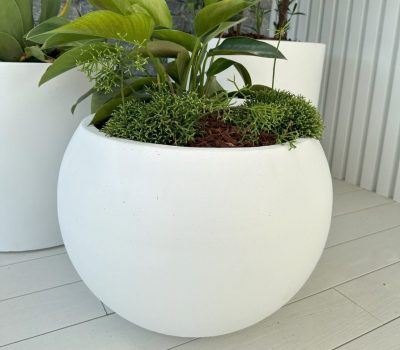 Globe round lightweight pot | Vogue & Vine - Landscape Designers Sydney